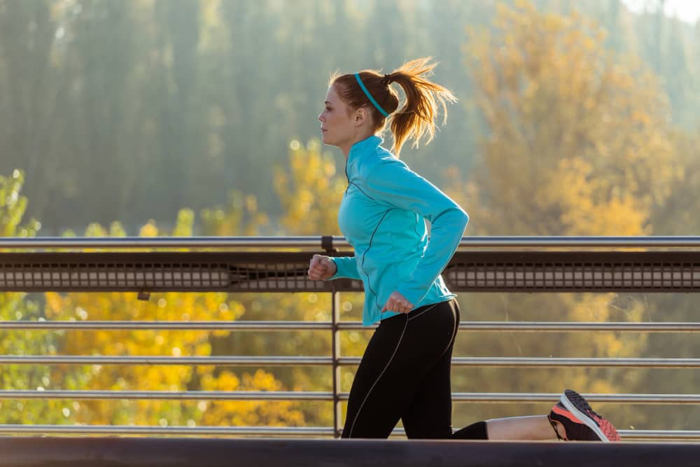 Exercise routine of a healthy woman